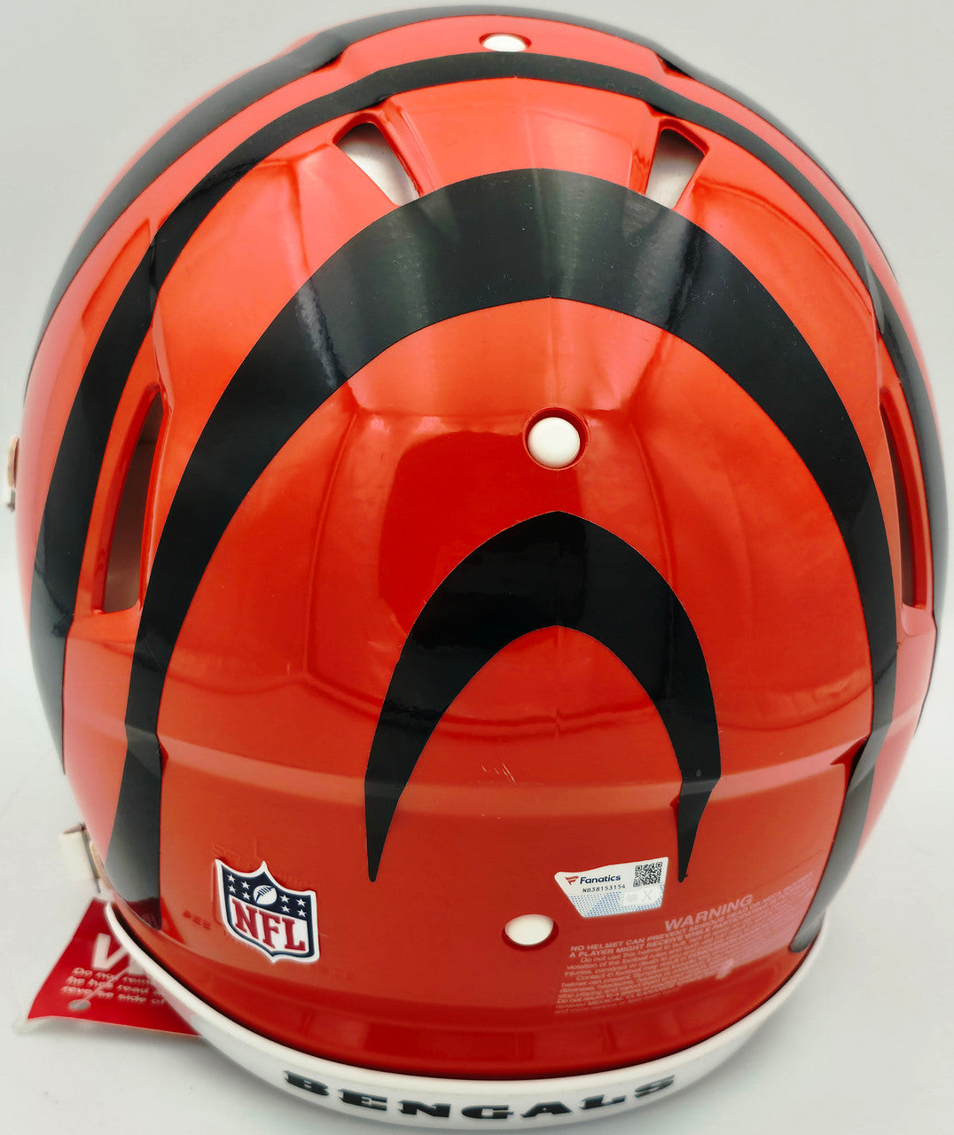 Joe Burrow Autographed Cincinnati Bengals Orange Full Size Speed Authentic Helmet Fanatics Holo #NB38153154