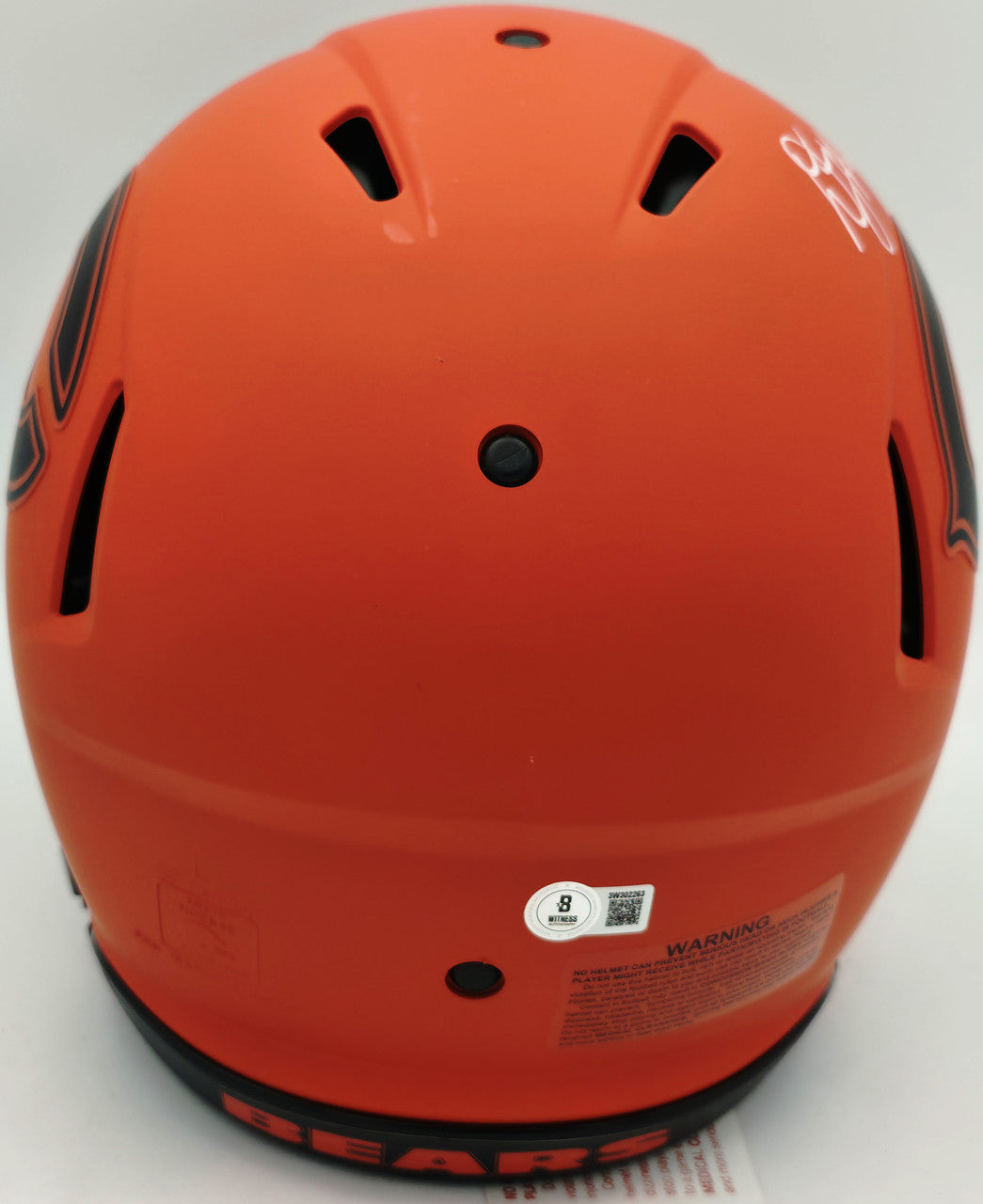 DJ Moore Autographed Chicago Bears Orange Full Size Speed Authentic Helmet Beckett BAS Witness #3W302263