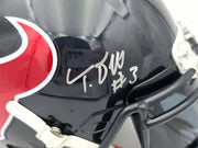 Tank Dell Autographed Houston Texans Blue Full Size Speed Authentic Helmet Fanatics Holo #DC75980831