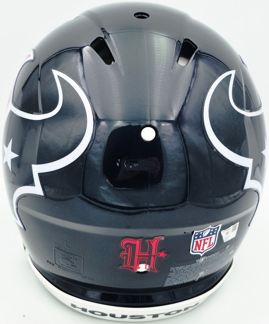 Tank Dell Autographed Houston Texans Blue Full Size Speed Authentic Helmet Fanatics Holo #DC75980831