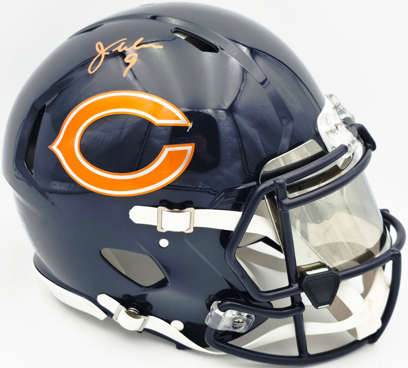 Jim McMahon Autographed Chicago Bears Blue Full Size Speed Authentic Helmet Beckett BAS Witness #2W802812