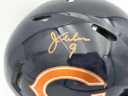 Jim McMahon Autographed Chicago Bears Blue Full Size Speed Authentic Helmet Beckett BAS Witness #2W802812