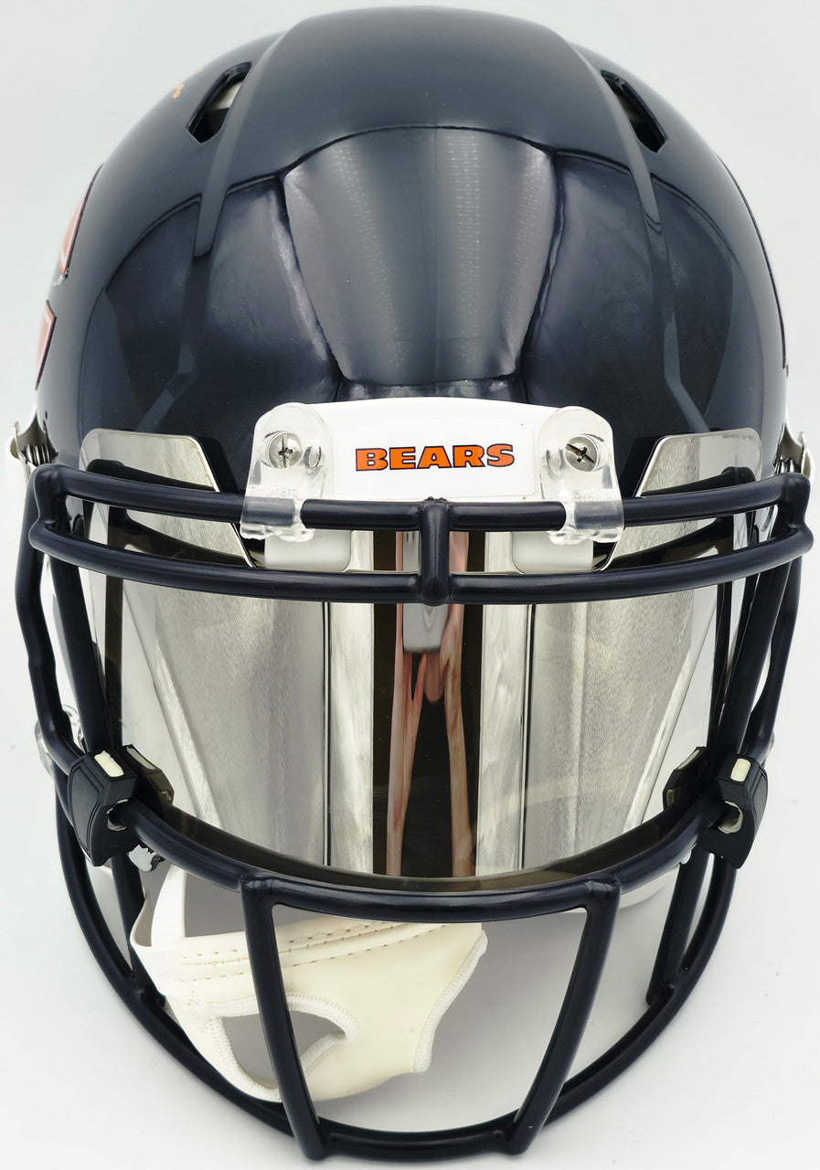 Jim McMahon Autographed Chicago Bears Blue Full Size Speed Authentic Helmet Beckett BAS Witness #2W802812