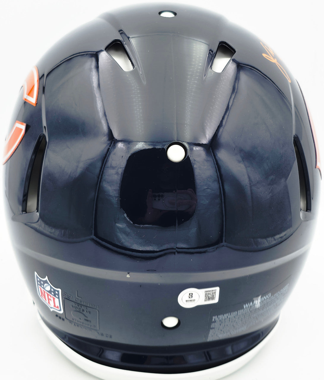Jim McMahon Autographed Chicago Bears Blue Full Size Speed Authentic Helmet Beckett BAS Witness #2W802812