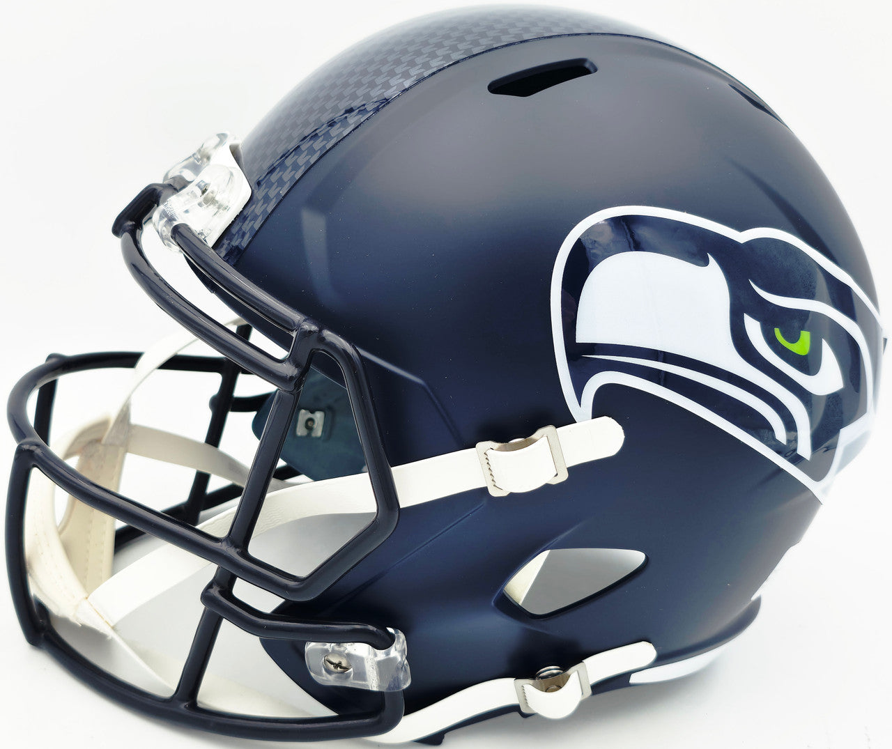AJ Barner Autographed Seattle Seahawks Blue Full Size Speed Replica Helmet "The Barnyard" Beckett BAS Witness #4W627141