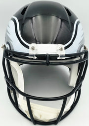 Jason Kelce Autographed Philadelphia Eagles Black Full Size Speed Replica Helmet Beckett BAS QR #BN17602