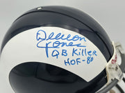 Deacon Jones Autographed Los Angeles Rams Blue Full Size Riddell Authentic Helmet "QB Killer, HOF-80" #20/26 Beckett BAS QR #BW30764
