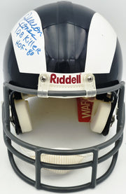 Deacon Jones Autographed Los Angeles Rams Blue Full Size Riddell Authentic Helmet "QB Killer, HOF-80" #20/26 Beckett BAS QR #BW30764
