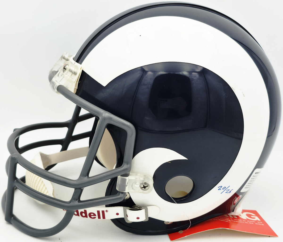 Deacon Jones Autographed Los Angeles Rams Blue Full Size Riddell Authentic Helmet "QB Killer, HOF-80" #20/26 Beckett BAS QR #BW30764