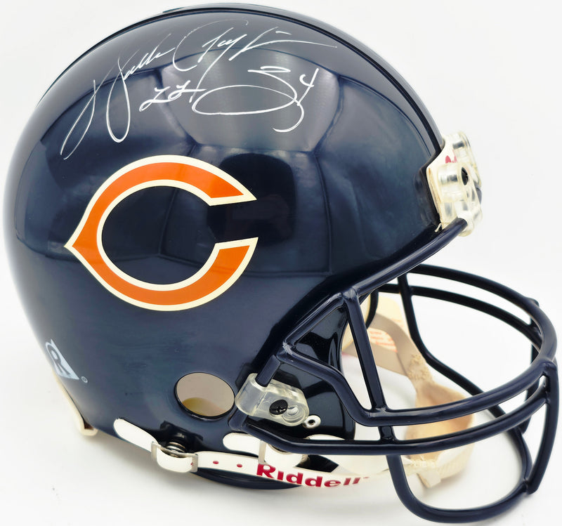 Walter Payton Autographed Chicago Bears Blue Full Size Riddell Authentic Helmet "34" JSA #ZZ49576