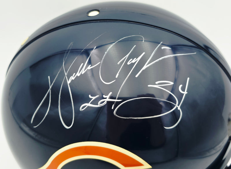 Walter Payton Autographed Chicago Bears Blue Full Size Riddell Authentic Helmet "34" JSA #ZZ49576