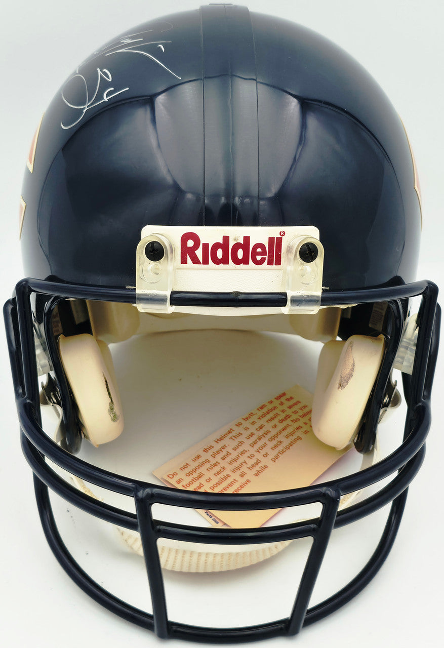 Walter Payton Autographed Chicago Bears Blue Full Size Riddell Authentic Helmet "34" JSA #ZZ49576
