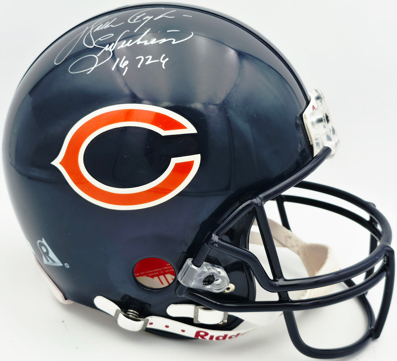 Walter Payton Autographed Chicago Bears Blue Full Size Riddell Authentic Helmet "Sweetness 16,726" PSA/DNA & #538/600 Beckett BAS #AE84991