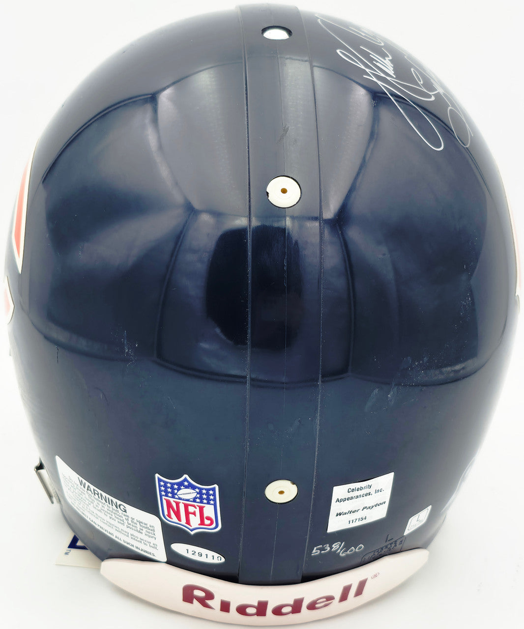 Walter Payton Autographed Chicago Bears Blue Full Size Riddell Authentic Helmet "Sweetness 16,726" PSA/DNA & #538/600 Beckett BAS #AE84991
