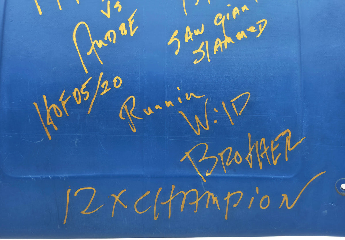 Hulk Hogan Autographed Silverdome WrestleMania III Seat Back VW III vs. Andre Beckett BAS #AF01008