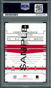 Larry Fitzgerald Autographed 2005 Donruss Gridiron Gear Sample Card #66 Arizona Cardinals Auto Grade Gem Mint 10 PSA/DNA #85789745