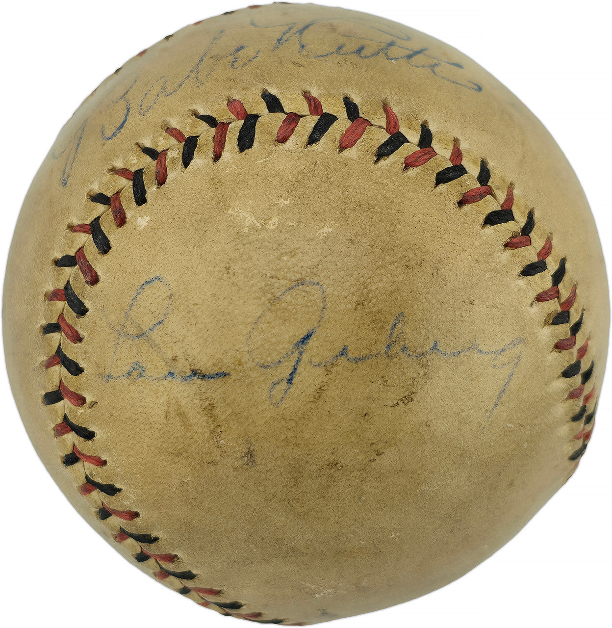 Babe Ruth & Lou Gehrig Autographed Official League Baseball New York Yankees PSA/DNA & Beckett BAS #AE85000