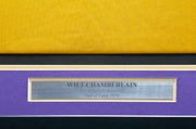 Los Angeles Lakers Wilt Chamberlain Autographed Framed Yellow Champion NBA 50th Anniversary Jersey "#13" Beckett BAS #AE51003