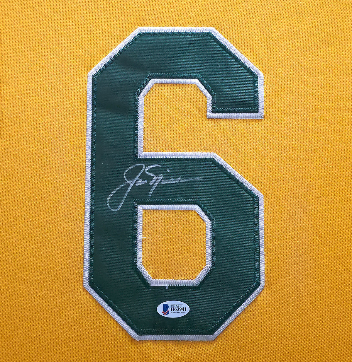 Jack Nicklaus Autographed Framed Yellow 6x Masters Champion Jersey Beckett BAS #H63941