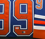 Edmonton Oilers Wayne Gretzky Autographed Framed Blue & Orange Jersey Beckett BAS #AE16693