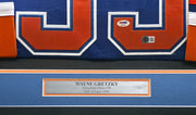 Edmonton Oilers Wayne Gretzky Autographed Framed Blue & Orange Jersey Beckett BAS #AE16693