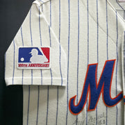 New York Mets Tom Seaver Autographed Framed Cream Pinstripes Mitchell & Ness MLB 100th Anniversary Patch Jersey "HOF 98.8%" PSA/DNA #AM09751