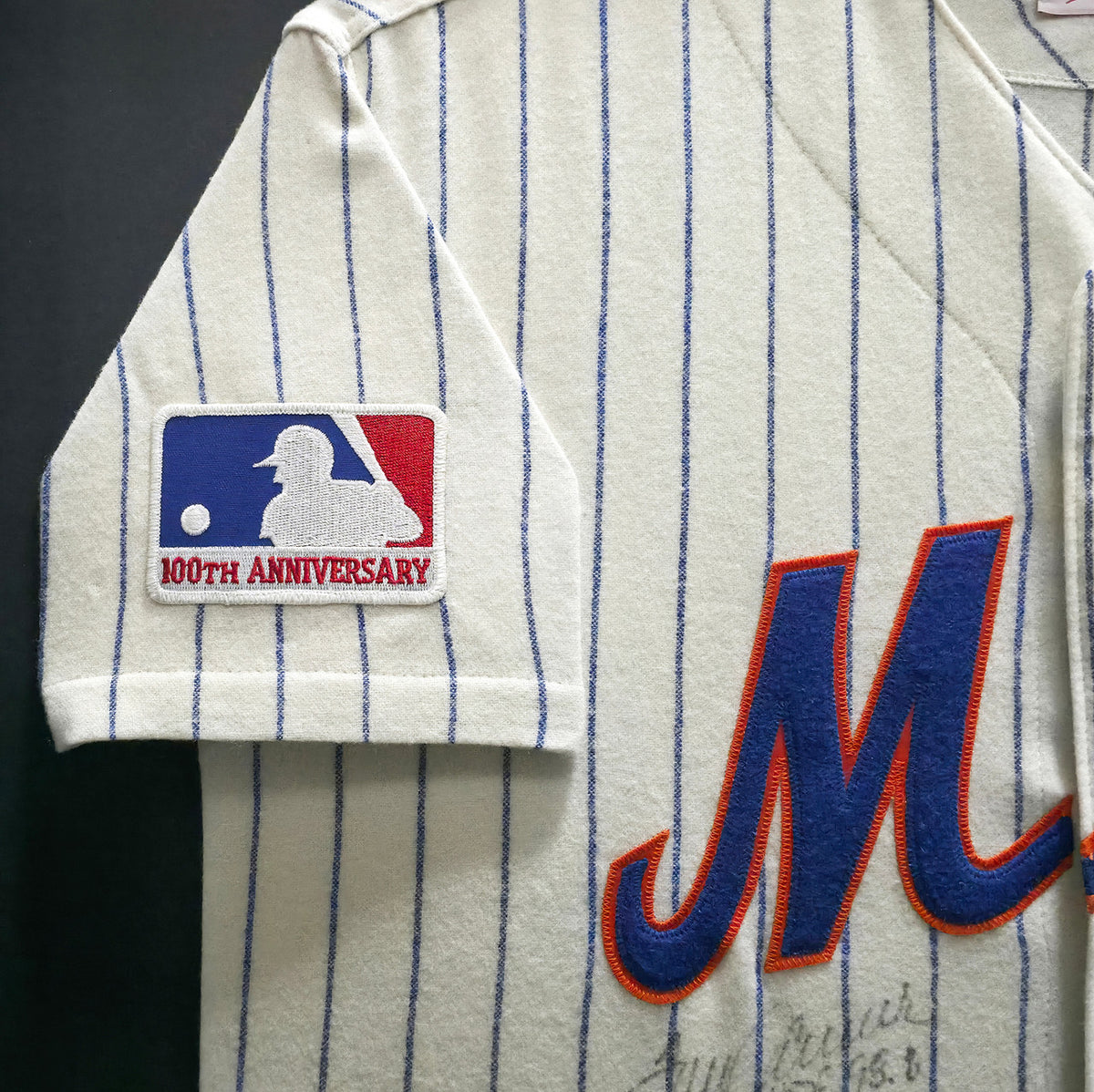 New York Mets Tom Seaver Autographed Framed Cream Pinstripes Mitchell & Ness MLB 100th Anniversary Patch Jersey "HOF 98.8%" PSA/DNA #AM09751