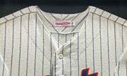 New York Mets Tom Seaver Autographed Framed Cream Pinstripes Mitchell & Ness MLB 100th Anniversary Patch Jersey "HOF 98.8%" PSA/DNA #AM09751