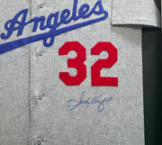 Los Angeles Dodgers Sandy Koufax Autographed Framed Gray Mitchell & Ness Jersey MLB Holo & Steiner Holo SKU #266232