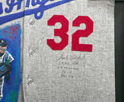 Los Angeles Dodgers Sandy Koufax Autographed Framed Gray Mitchell & Ness Hand Painted Jersey "63 NL MVP, 63 CY Young, 25-5 & 306 K's" Beckett BAS #AE50741