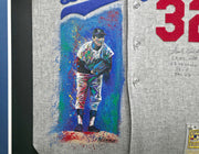 Los Angeles Dodgers Sandy Koufax Autographed Framed Gray Mitchell & Ness Hand Painted Jersey "63 NL MVP, 63 CY Young, 25-5 & 306 K's" Beckett BAS #AE50741