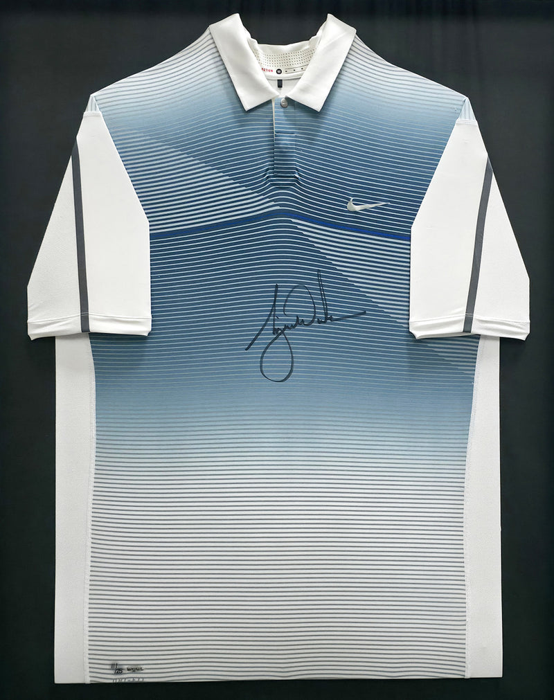 Tiger Woods Autographed Nike Framed Polo #11/25 UDA Holo #BAM29315