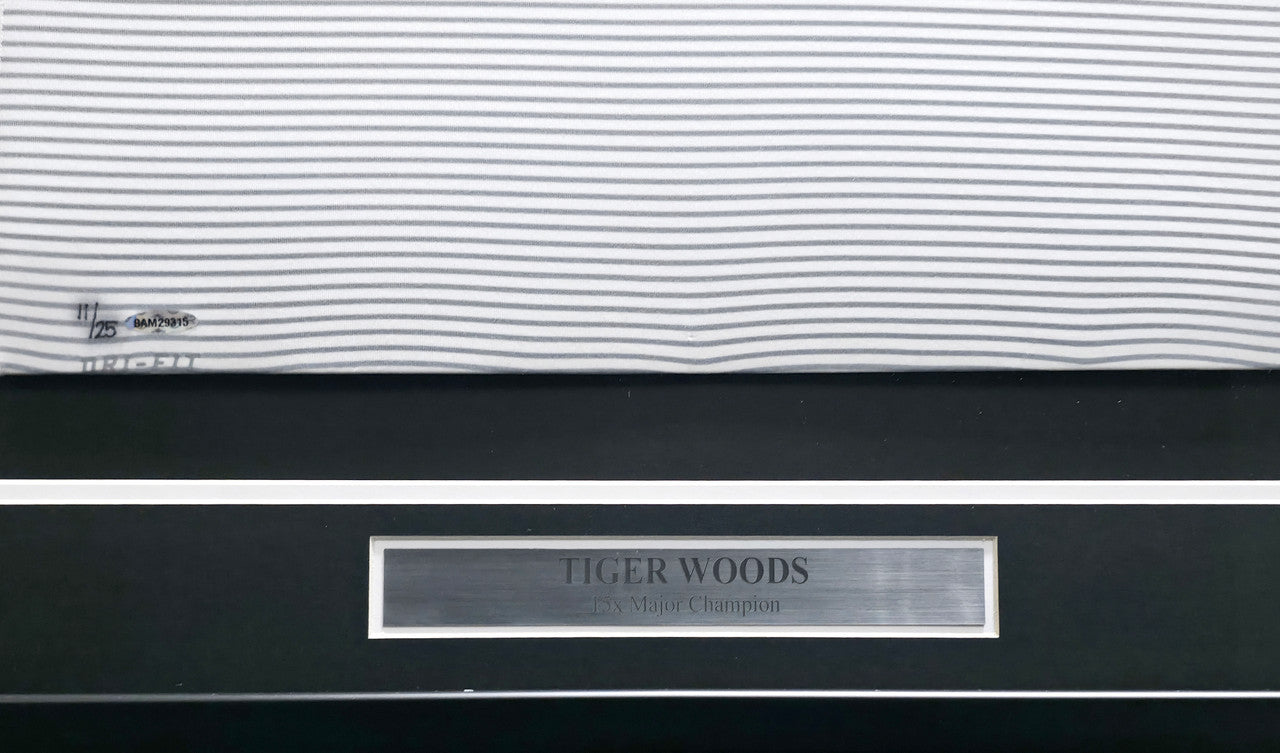 Tiger Woods Autographed Nike Framed Polo #11/25 UDA Holo #BAM29315