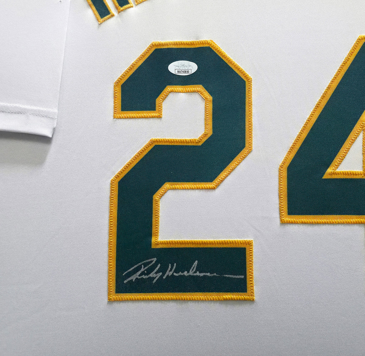 Oakland A's Rickey Henderson Autographed Framed White Jersey JSA #WA740850