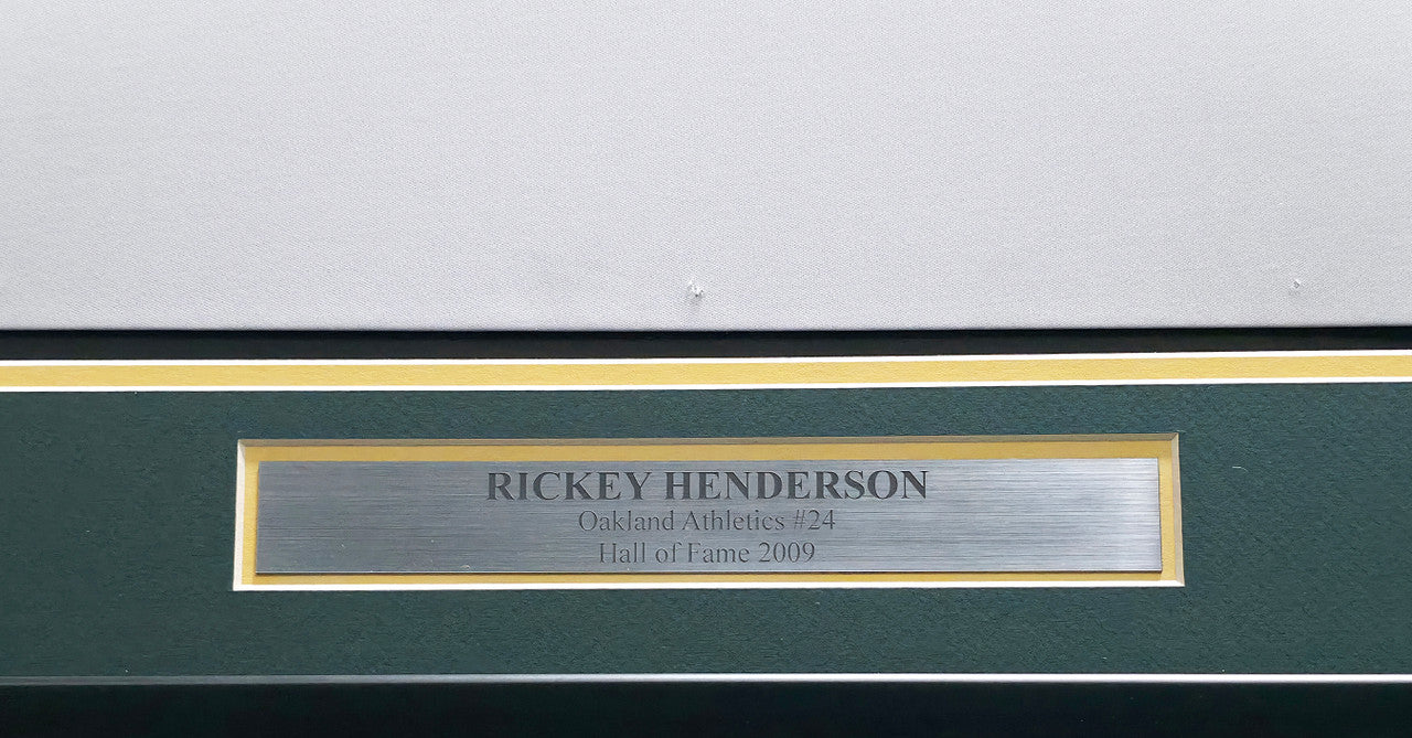 Oakland A's Rickey Henderson Autographed Framed White Jersey JSA #WA740850