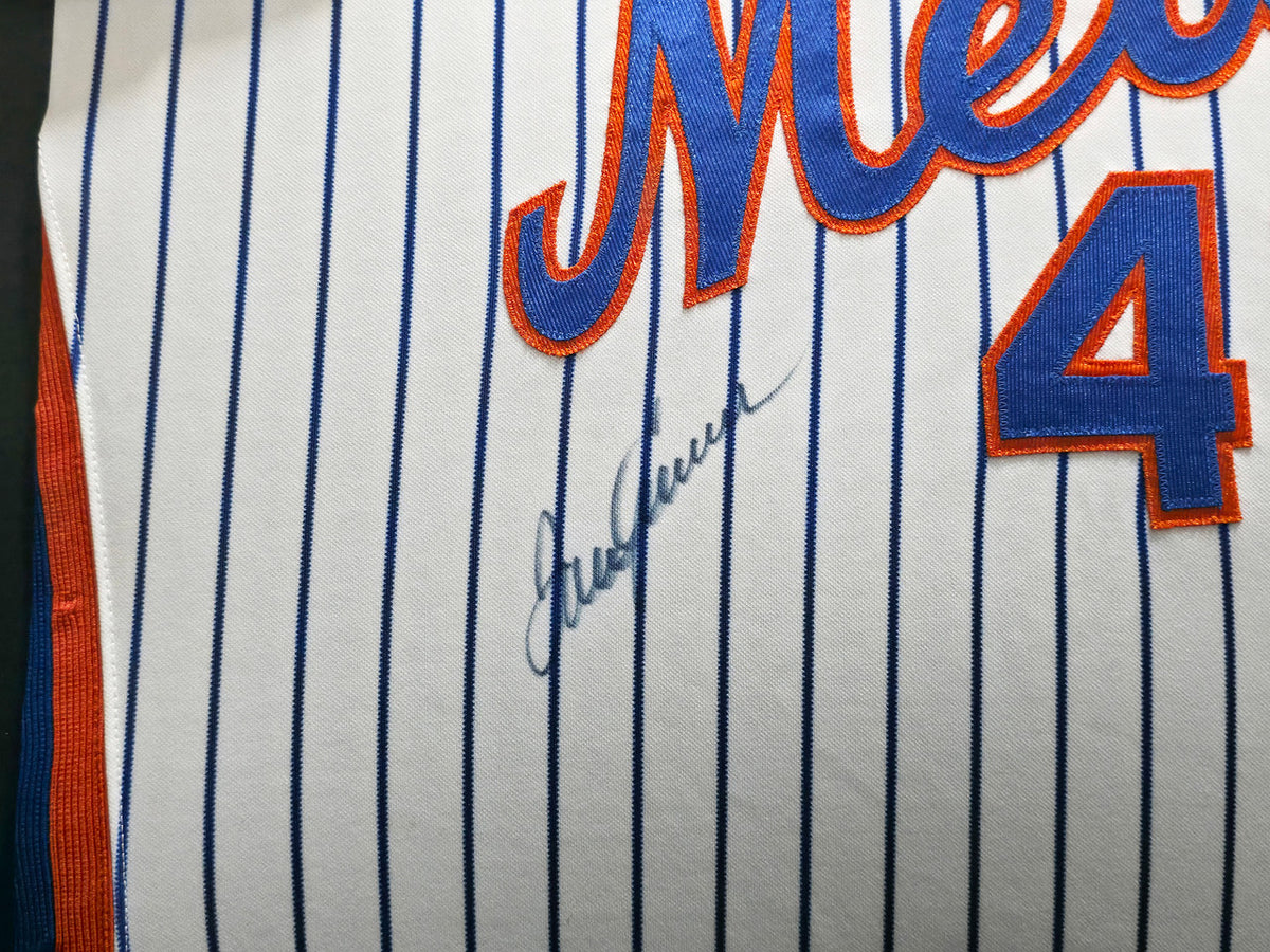New York Mets Tom Seaver Autographed Framed White Pinstripes Rawlings 1990 Team Issued Jersey Beckett BAS QR #BU84001