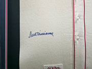 Boston Red Sox Ted Williams Autographed Framed Cream Mitchell & Ness Jersey Beckett BAS #AE46403