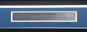 Baltimore Colts Johnny Unitas Autographed Framed Blue Jersey JSA #Z72538