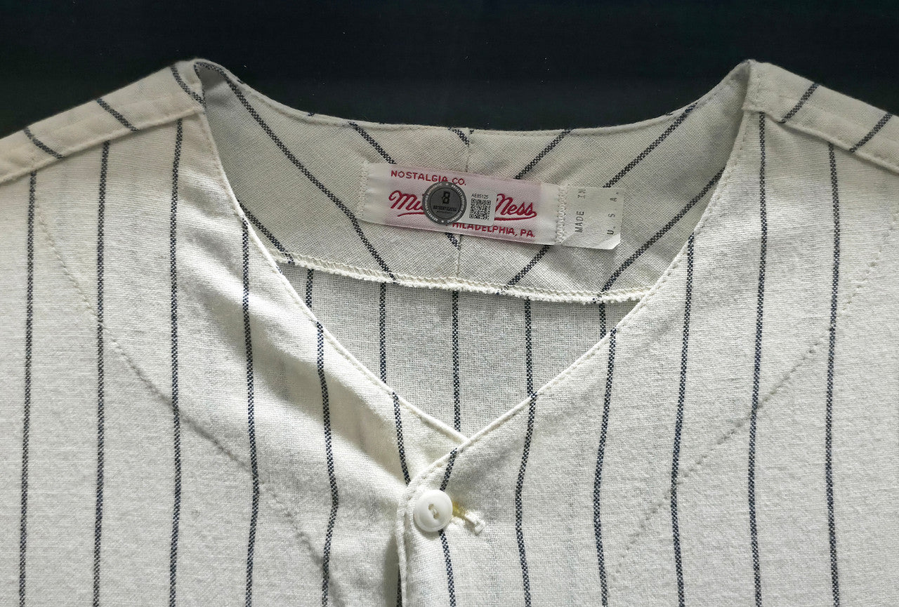 New York Yankees Mickey Mantle Autographed Framed White Pinstripes Mitchell & Ness AL 50th Anniversary Jersey Beckett BAS #AE15125