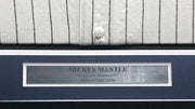 New York Yankees Mickey Mantle Autographed Framed White Pinstripes Mitchell & Ness AL 50th Anniversary Jersey Beckett BAS #AE15125