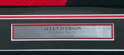 Philadelphia 76ers Allen Iverson Autographed Framed Red & Black Mitchell & Ness HWC Swingman Jersey Beckett BAS Witness #AW901183