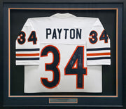 Chicago Bears Walter Payton Autographed Framed White Jersey "Sweetness & 16,726" PSA/DNA #U05882