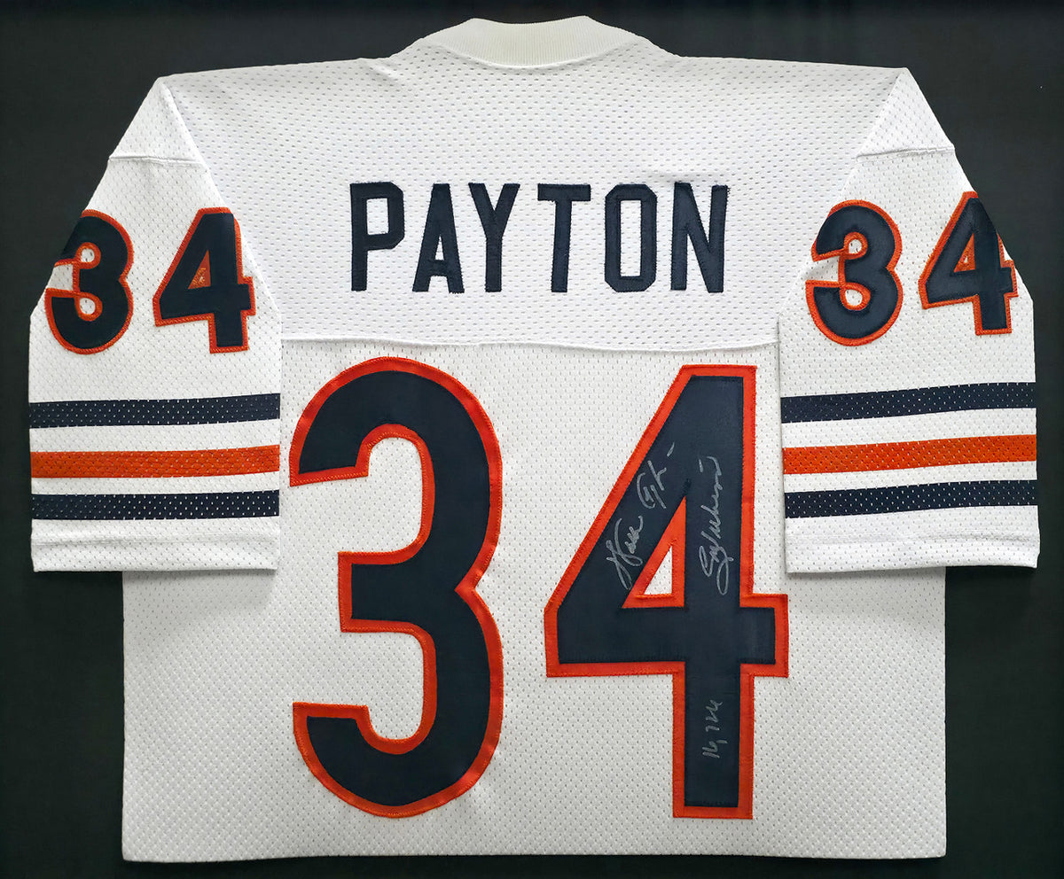 Chicago Bears Walter Payton Autographed Framed White Jersey "Sweetness & 16,726" PSA/DNA #U05882