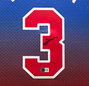 Philadelphia 76ers Allen Iverson Autographed Framed Blue & Red Mitchell & Ness HWC Swingman Jersey Beckett BAS Witness #1W901182