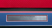 Philadelphia 76ers Allen Iverson Autographed Framed Blue & Red Mitchell & Ness HWC Swingman Jersey Beckett BAS Witness #1W901182