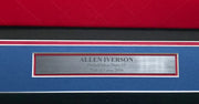 Philadelphia 76ers Allen Iverson Autographed Framed Red Mitchell & Ness HWC Swingman Jersey Beckett BAS Witness #1W901184