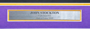 Utah Jazz John Stockton Autographed Framed Purple Jersey Beckett BAS Witness Stock #266057
