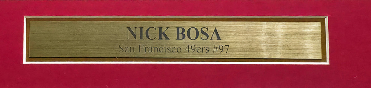 San Francisco 49ers Nick Bosa Autographed Framed White Jersey Beckett BAS Witness Stock #266058