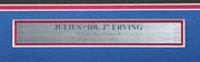 Philadelphia 76ers Julius "Dr. J" Erving Autographed Framed Blue Jersey Beckett BAS Witness Stock #266060