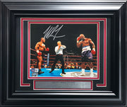 Mike Tyson Autographed Framed 8x10 Photo vs. Evander Holyfield Beckett BAS QR Stock #266063